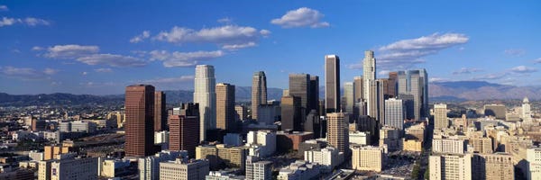 Los Angeles Skylines: Daylight Skyline, Los Angeles, California, USA by Panoramic Images