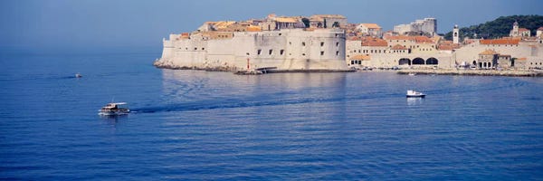 Croatia: Two boats in the sea, Dubrovnik, Croatia by Panoramic Images