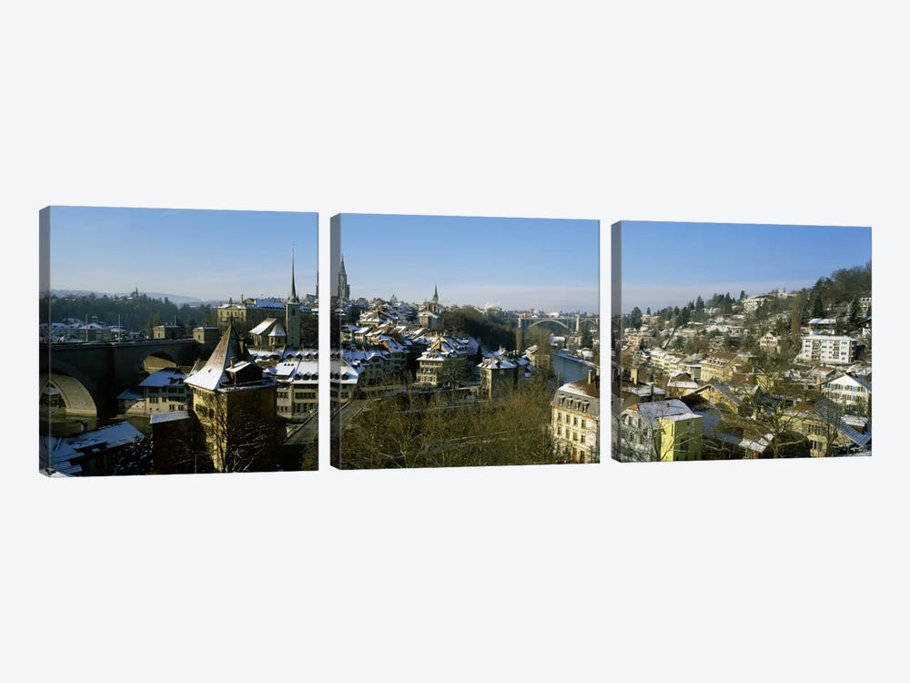 High angle view of a city, Berne, Switzerland by Panoramic Images 3-piece Canvas Art