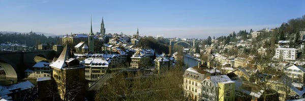 Bern: High angle view of a city, Berne, Switzerland by Panoramic Images