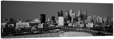 Buildings in a cityPhiladelphia, Pennsylvania, USA Canvas Art Print - Black & White Photography