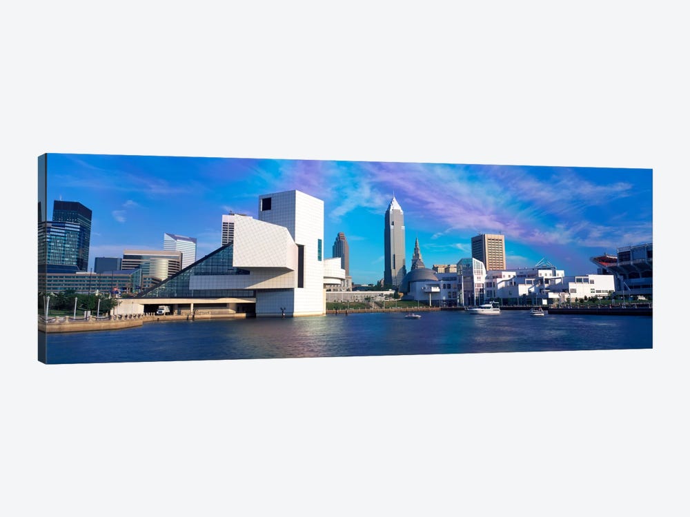 Buildings at the waterfront, Cleveland, Ohio, USA by Panoramic Images 1-piece Art Print