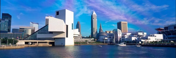 Ohio: Buildings at the waterfront, Cleveland, Ohio, USA by Panoramic Images