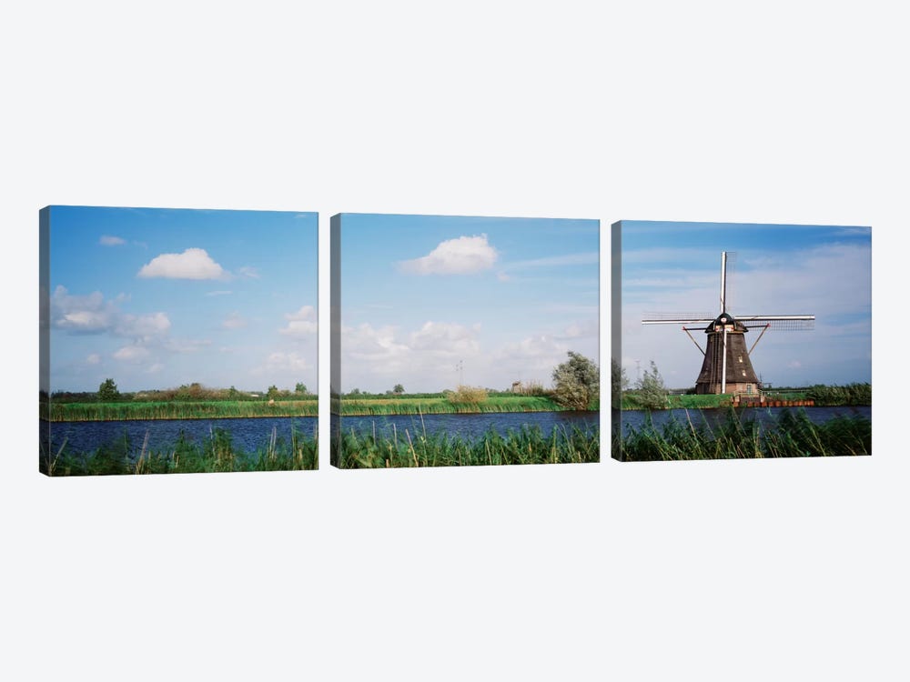 Traditional Dutch Windmill, Netherlands by Panoramic Images 3-piece Canvas Art Print