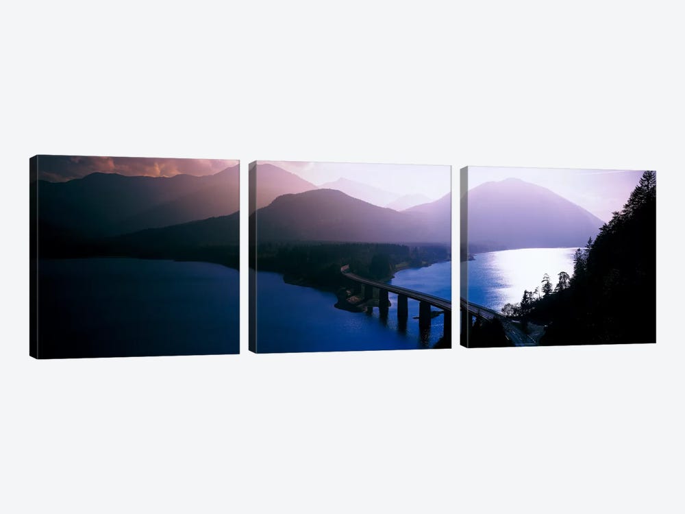 Sylvenstein Lake Bavaria Germany by Panoramic Images 3-piece Canvas Artwork