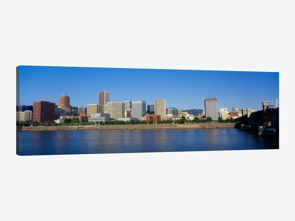 Buildings on the waterfront, Portland, Oregon, USA by Panoramic Images 1-piece Canvas Art