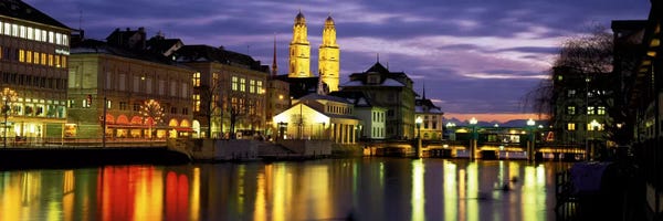 Zurich: River Limmat Zurich Switzerland by Panoramic Images
