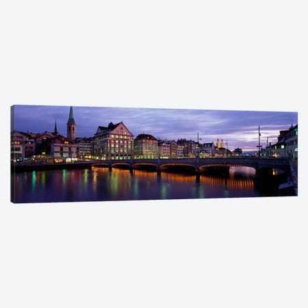 River Limmat Zurich Switzerland Canvas Print #PIM2241} by Panoramic Images Art Print