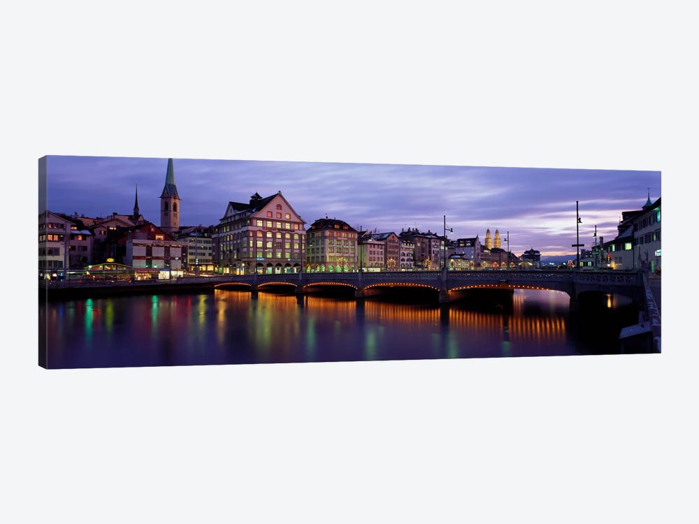 River Limmat Zurich Switzerland by Panoramic Images 1-piece Canvas Art