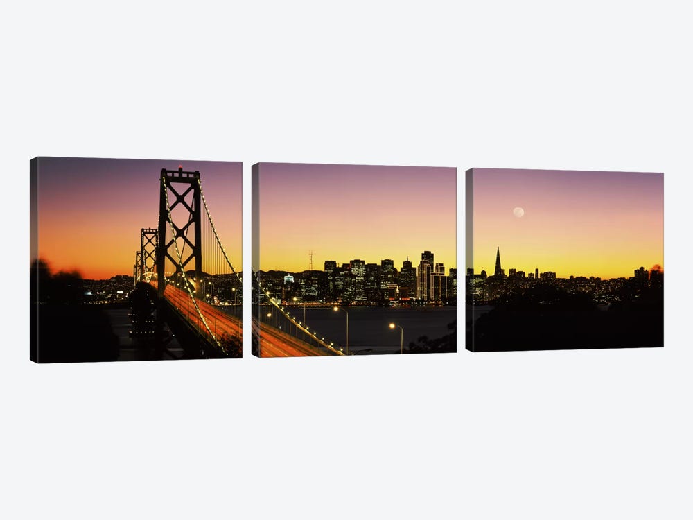 Bay Bridge San Francisco CA USA by Panoramic Images 3-piece Canvas Wall Art