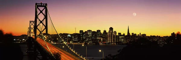 San Francisco Skylines: Bay Bridge San Francisco CA USA by Panoramic Images