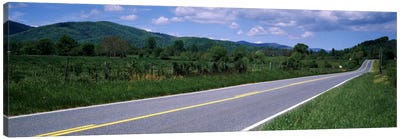 Road passing through a landscape, Virginia State Route 231, Madison County, Virginia, USA Canvas Art Print - Hill & Hillside Art