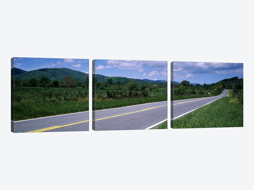 Road passing through a landscape, Virginia State Route 231, Madison County, Virginia, USA by Panoramic Images 3-piece Canvas Art