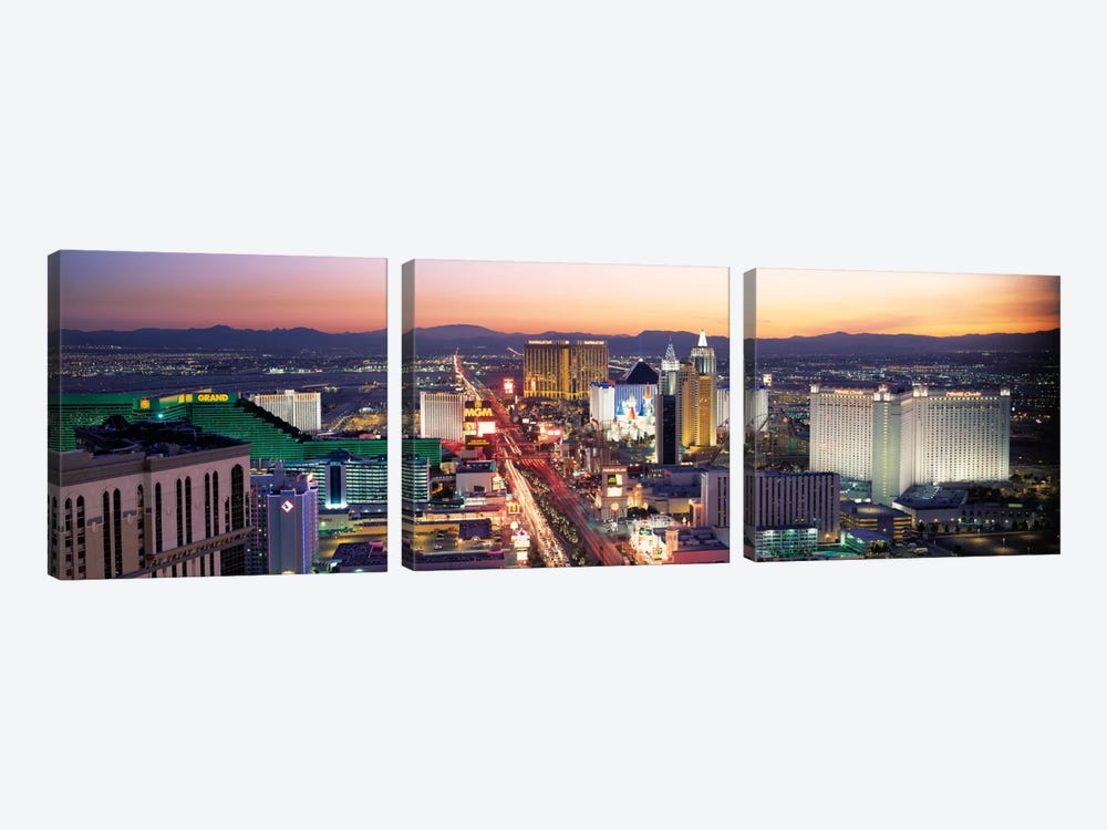The Strip Las Vegas NV USA by Panoramic Images 3-piece Canvas Art Print