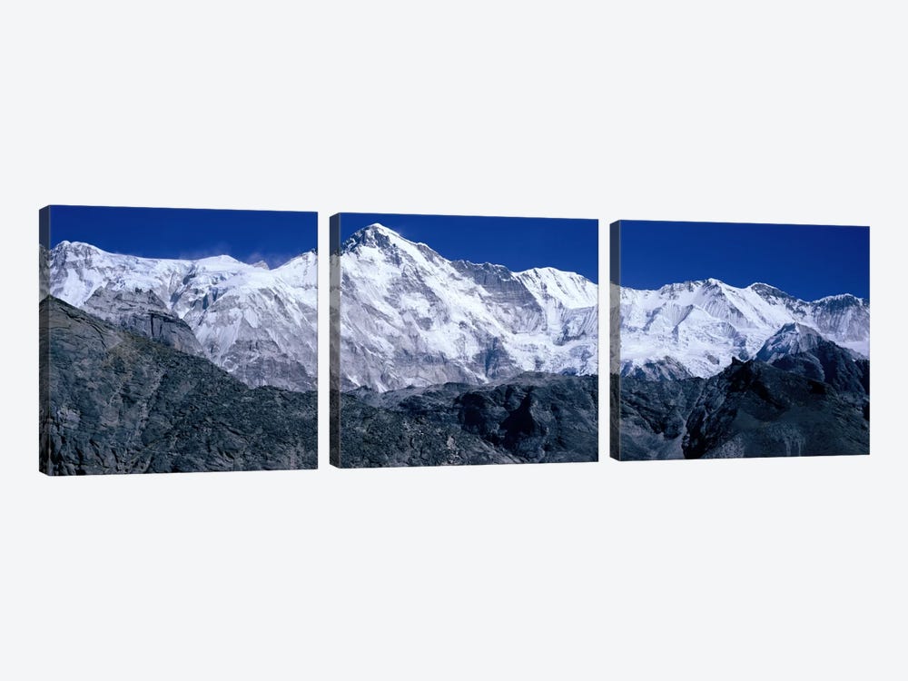 Cho Oyu from Goyko Valley Khumbu Region Nepal by Panoramic Images 3-piece Canvas Artwork