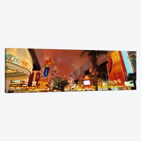 Fremont Street Experience Las Vegas NV USA #2 Canvas Print #PIM2253} by Panoramic Images Canvas Wall Art