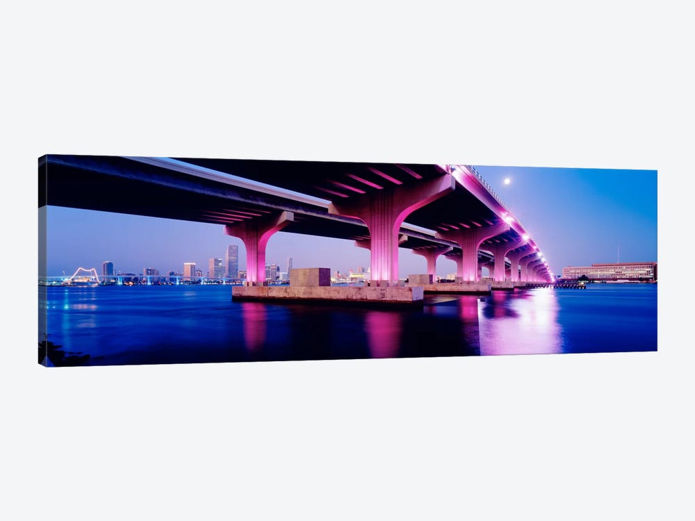 MacArthur Causeway Biscayne Bay Miami FL USA by Panoramic Images 1-piece Canvas Art Print