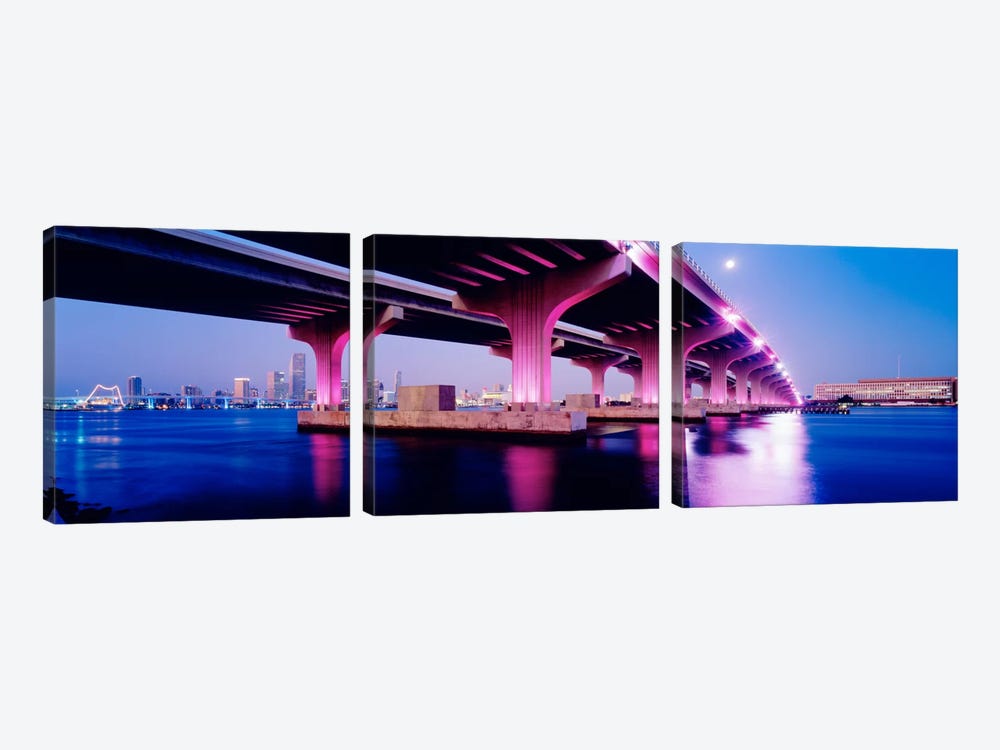 MacArthur Causeway Biscayne Bay Miami FL USA by Panoramic Images 3-piece Art Print