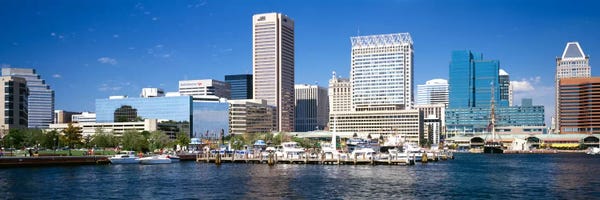 Maryland: Buildings at the waterfront, Baltimore, Maryland, USA by Panoramic Images