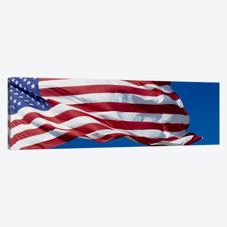 Fluttering American Flag In Zoom Canvas Print #PIM2263} by Panoramic Images Canvas Art Print