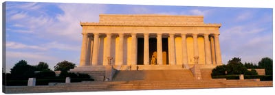Facade of a memorial building, Lincoln Memorial, Washington DC, USA Canvas Art Print - Famous Monuments & Sculptures