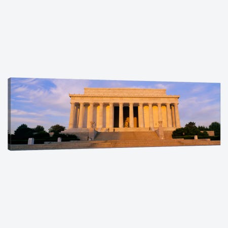 Facade of a memorial building, Lincoln Memorial, Washington DC, USA Canvas Print #PIM2267} by Panoramic Images Canvas Art