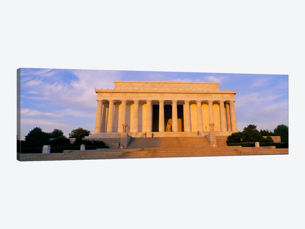 Facade of a memorial building, Lincoln Memorial, Washington DC, USA by Panoramic Images 1-piece Canvas Artwork