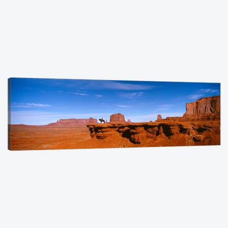 Lone Rider On A Cliff, Monument Valley, Arizona, USA Canvas Print #PIM2268} by Panoramic Images Art Print