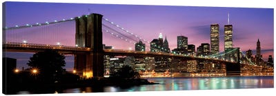Brooklyn Bridge New York NY USA Canvas Art Print - Panoramic Cityscapes