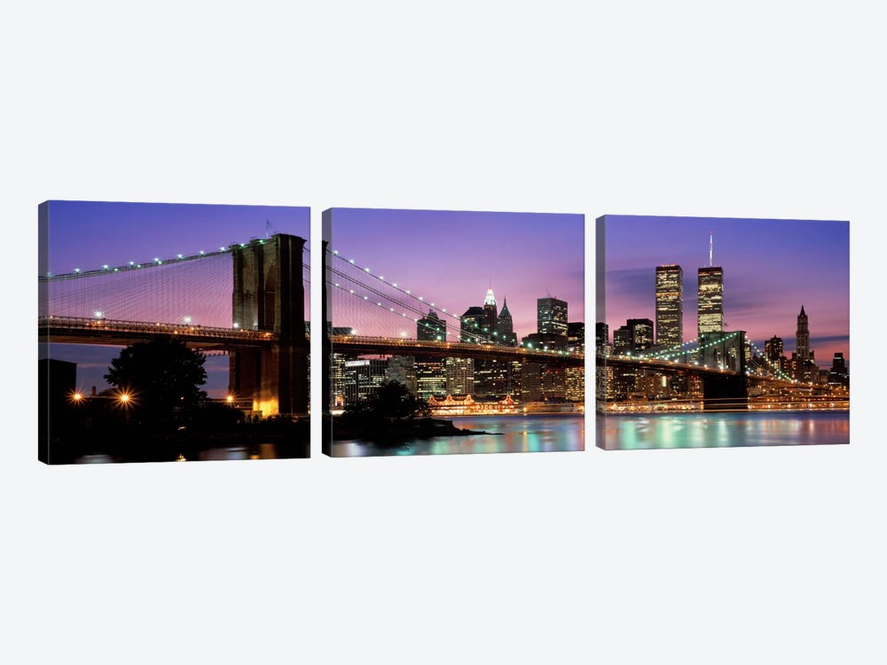 Brooklyn Bridge New York NY USA by Panoramic Images 3-piece Canvas Art
