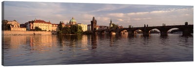 Charles Bridge Vltava River Prague Czech Republic Canvas Art Print - Prague Art