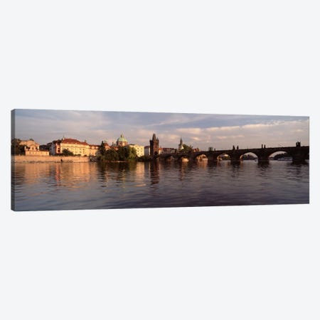Charles Bridge Vltava River Prague Czech Republic Canvas Print #PIM2275} by Panoramic Images Art Print