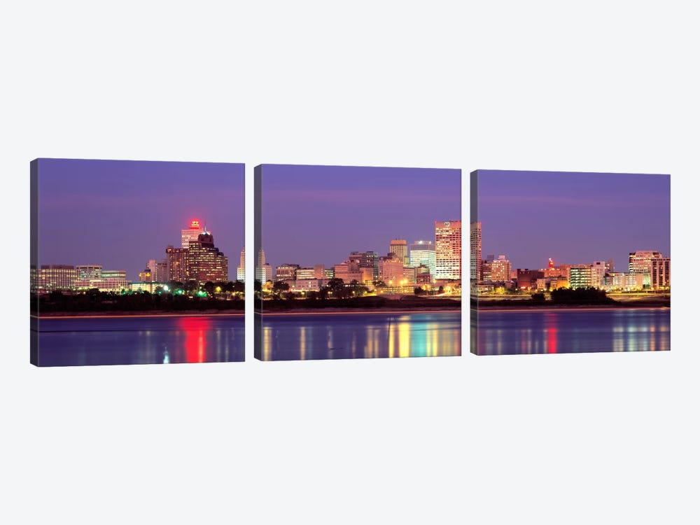 Dusk, Memphis, Tennessee, USA by Panoramic Images 3-piece Canvas Art