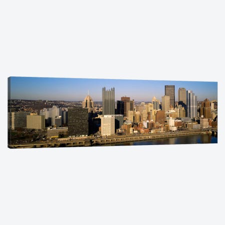 High angle view of buildings in a city, Pittsburgh, Pennsylvania, USA Canvas Print #PIM227} by Panoramic Images Art Print