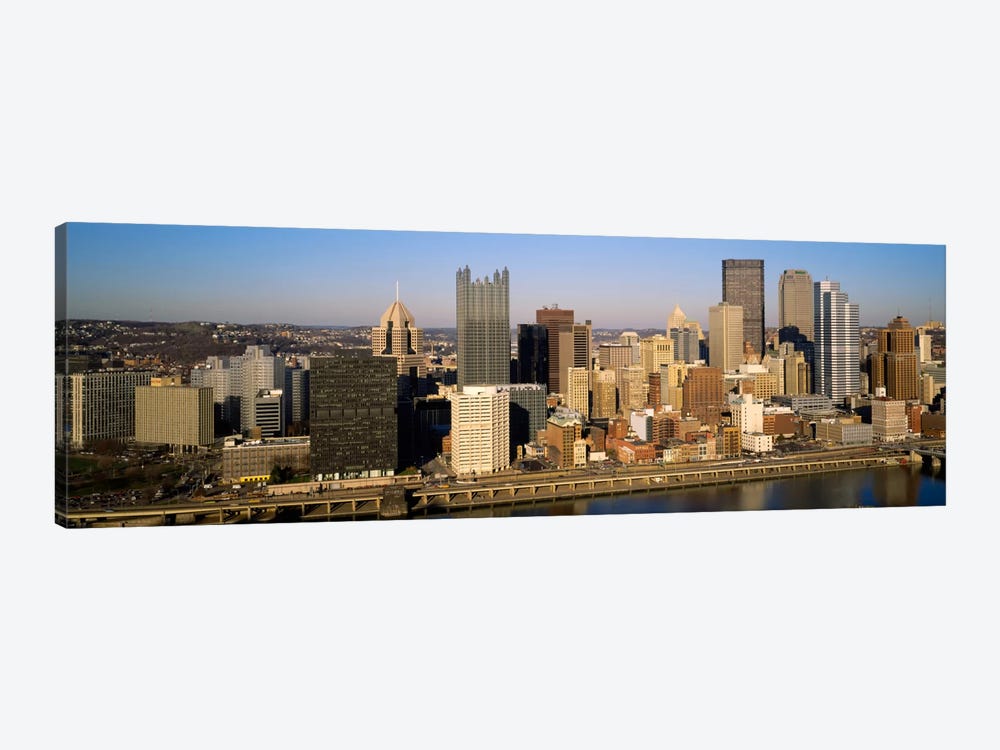 High angle view of buildings in a city, Pittsburgh, Pennsylvania, USA by Panoramic Images 1-piece Canvas Wall Art