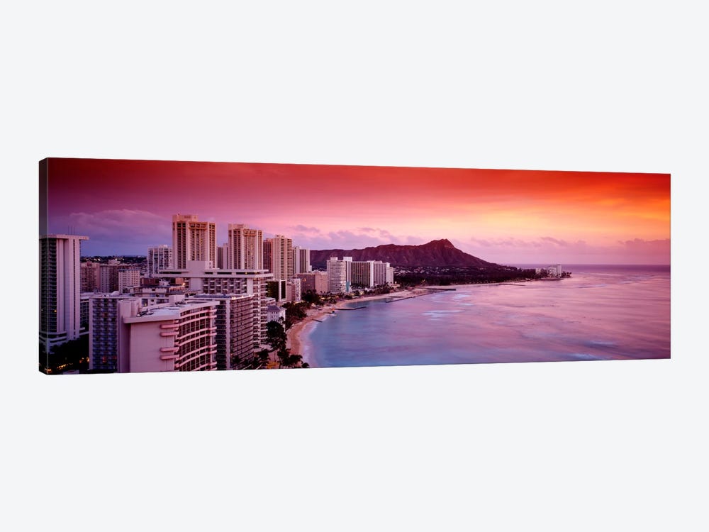 Sunset Honolulu Oahu HI USA by Panoramic Images 1-piece Canvas Wall Art