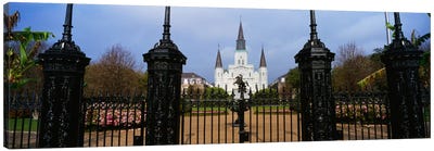 Facade of a church, St. Louis Cathedral, New Orleans, Louisiana, USA Canvas Art Print - Gate Art