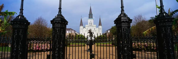 Louisiana: Facade of a church, St. Louis Cathedral, New Orleans, Louisiana, USA by Panoramic Images