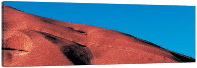 Climbers Ayers Rock Uluru Park Australia Canvas Art Print