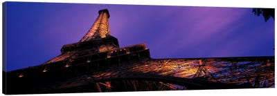 Dusk Eiffel Tower Paris France Canvas Art Print