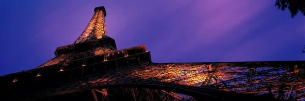 Eiffel Tower: Dusk Eiffel Tower Paris France by Panoramic Images