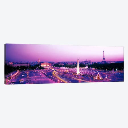 Dusk Place de la Concorde Paris France Canvas Print #PIM2306} by Panoramic Images Art Print