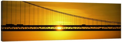 Sunrise Bay Bridge San Francisco CA USA Canvas Art Print - San Francisco Art