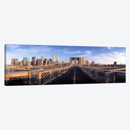 Pedestrian Walkway Brooklyn Bridge New York NY USA Canvas Print #PIM2309} by Panoramic Images Canvas Art