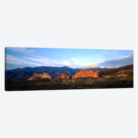 Rock formations on a landscapeGarden of The Gods, Colorado Springs, Colorado, USA Canvas Print #PIM230} by Panoramic Images Art Print