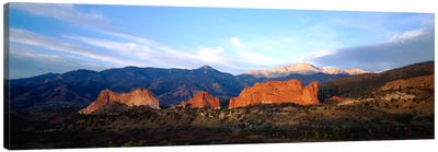 Rock formations on a landscapeGarden of The Gods, Colorado Springs, Colorado, USA Canvas Art Print