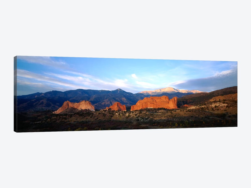 Rock formations on a landscapeGarden of The Gods, Colorado Springs, Colorado, USA by Panoramic Images 1-piece Canvas Wall Art