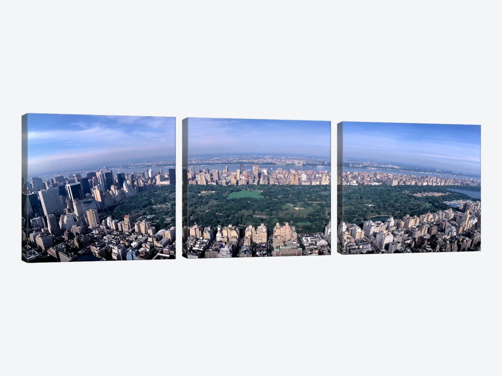 Aerial Central Park New York NY USA by Panoramic Images 3-piece Canvas Artwork