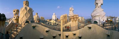 Casa Mila Barcelona Spain by Panoramic Images multi panel art