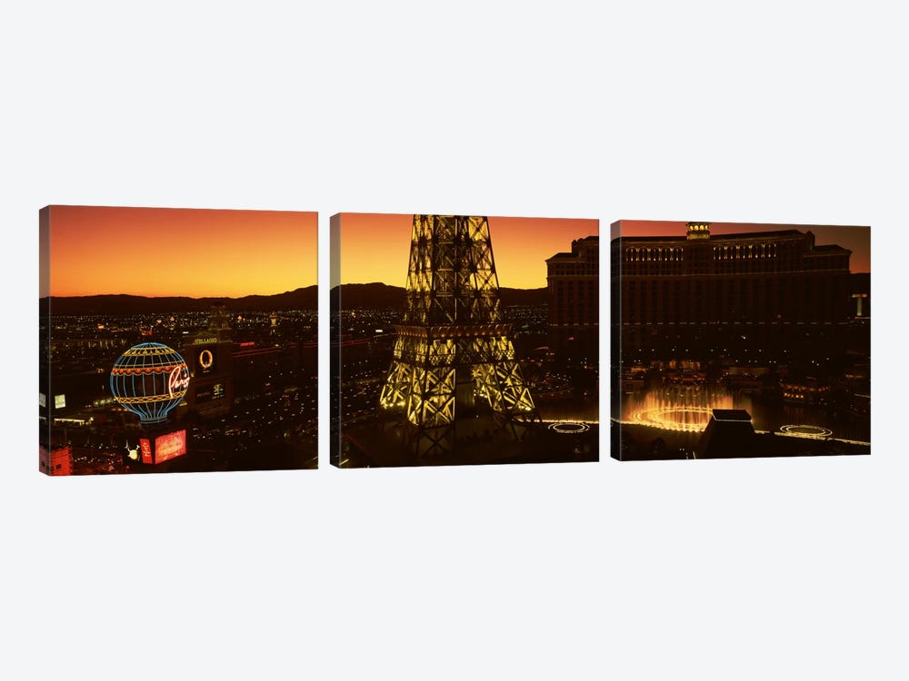 High Angle View Of A City, Las Vegas, Nevada, USA #2 by Panoramic Images 3-piece Art Print